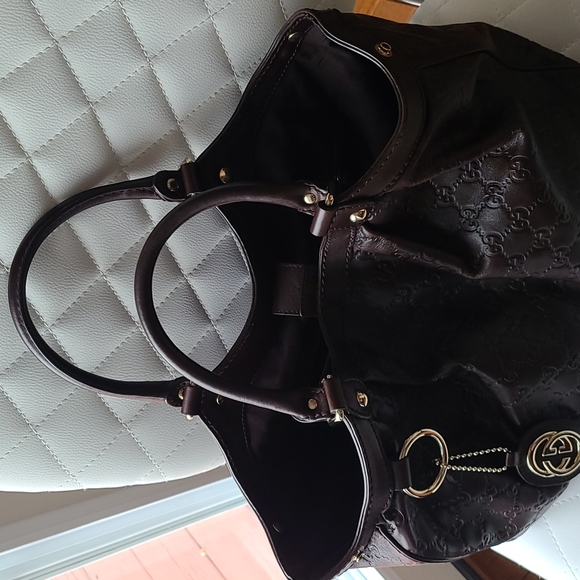 Authentic Gucci Sukey Dark Brown Leather bag - Picture 13 of 16